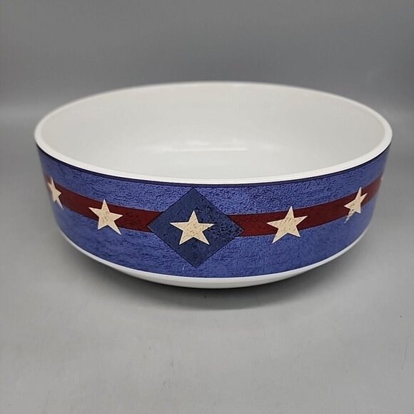 SAKURA WARREN KIMBLE SPIRIT OF THE FLAG VEGETABLE SERVING BOWL 9" - Picture 1 of 5